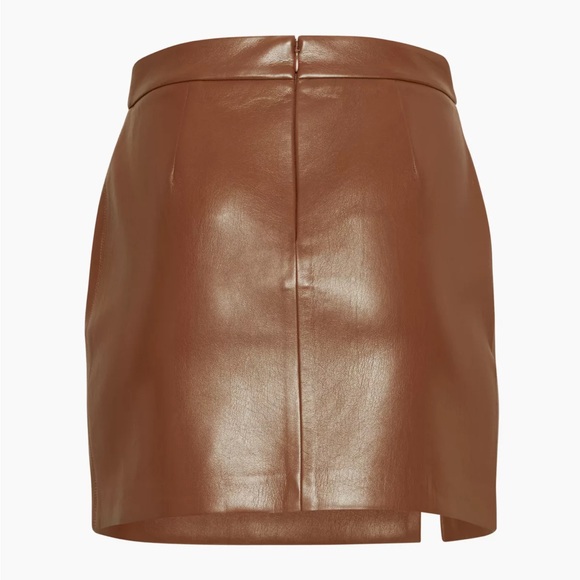 Aritzia Wilfred Patio Mini Skirt- Cognac - Picture 2 of 12